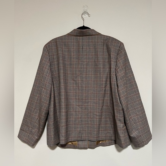 Pendleton Women’s 100% Wool Multicolor Houndstooth Blazer Size 18W Preppy - Picture 2 of 8